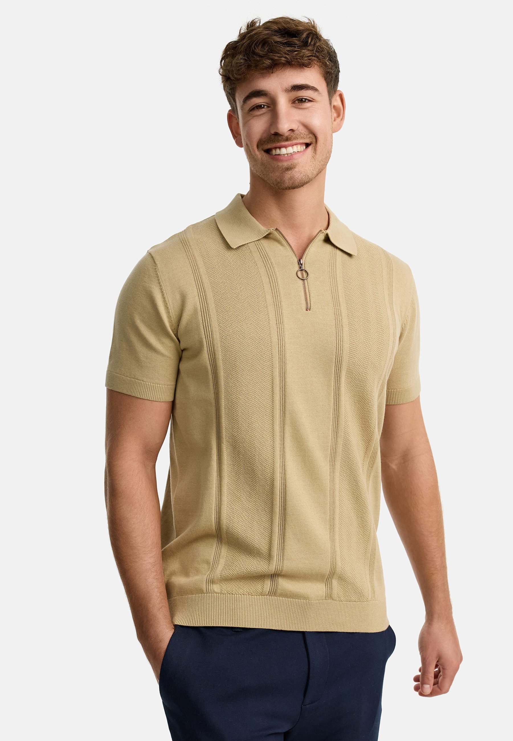 Indicode Poloshirt INSago Kurzarm-Poloshirt mit Reißverschluss günstig online kaufen