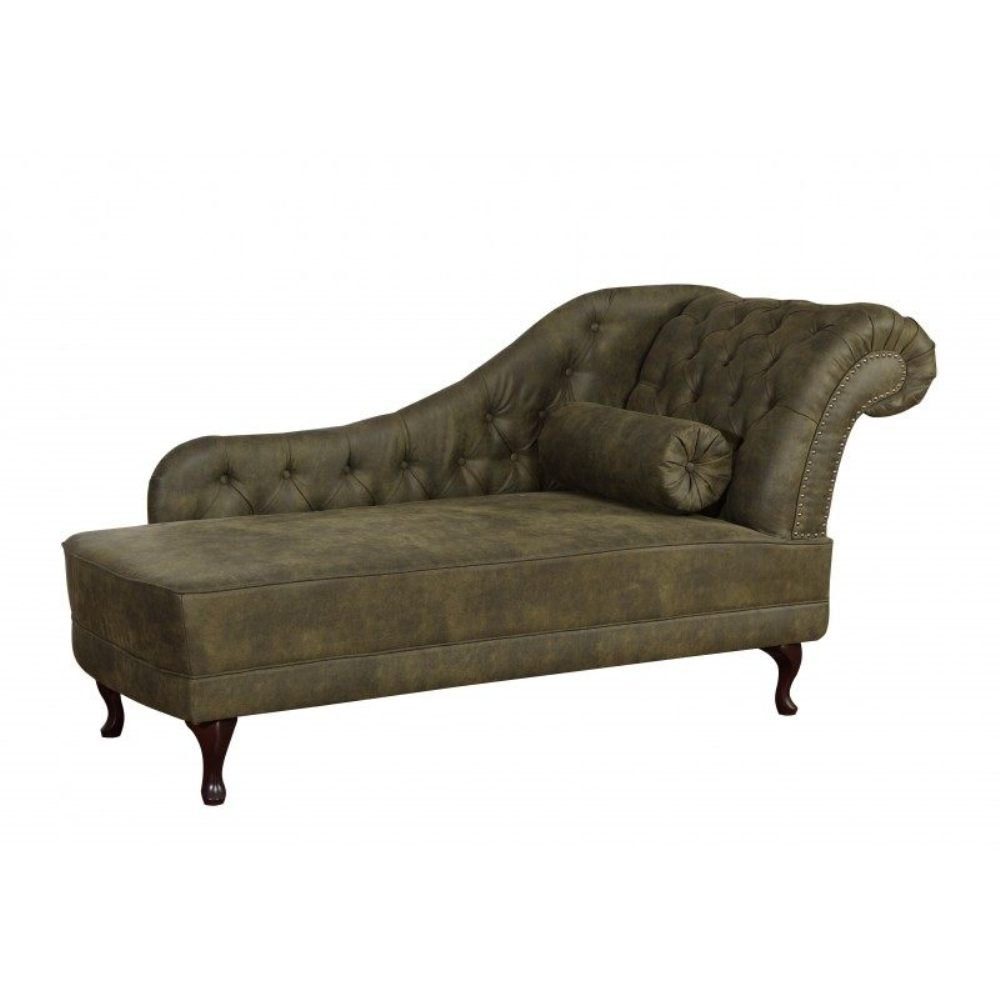 JVmoebel Chaiselongue Chaise longue Chesterfield Pako Liege Chaise Sofa Vintage Sofort, Made in Europa