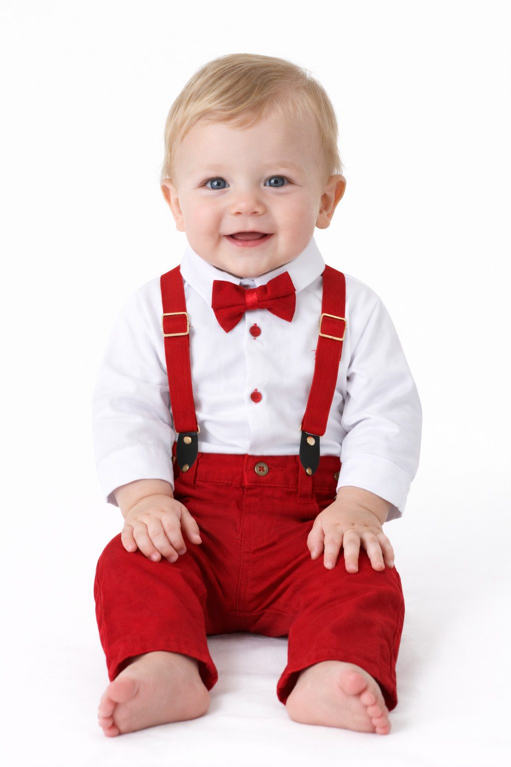 Lorey Medtec Anzug 4-teilig Jungen Outfit, Kleinkind Set: Body + Hose + Fliege + Hosenträger (Body + Hose + Fliege + Hosenträger)