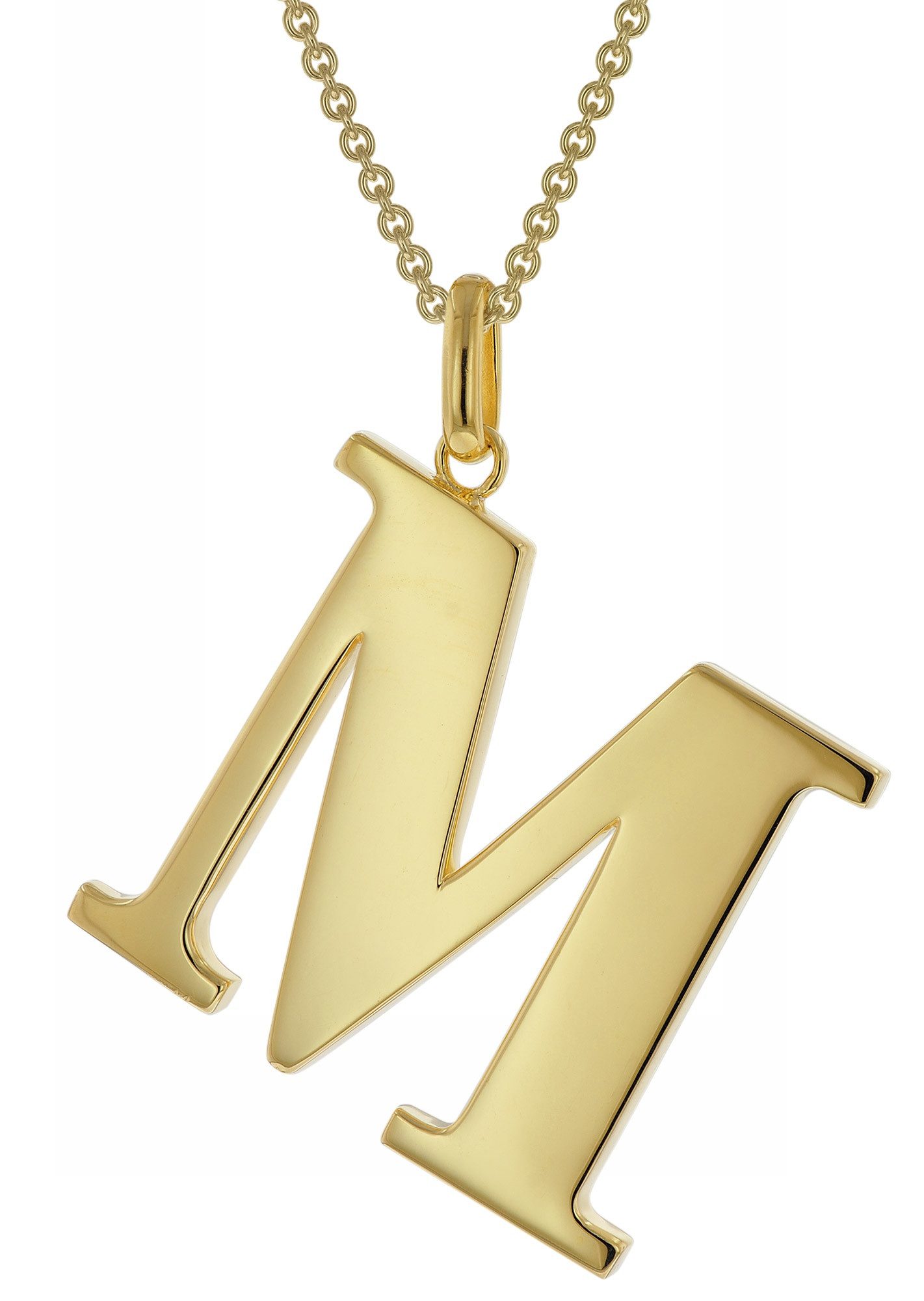 trendor Kette mit Anhänger Damen-Kette mit Großem Buchstaben M 925 Silber m günstig online kaufen