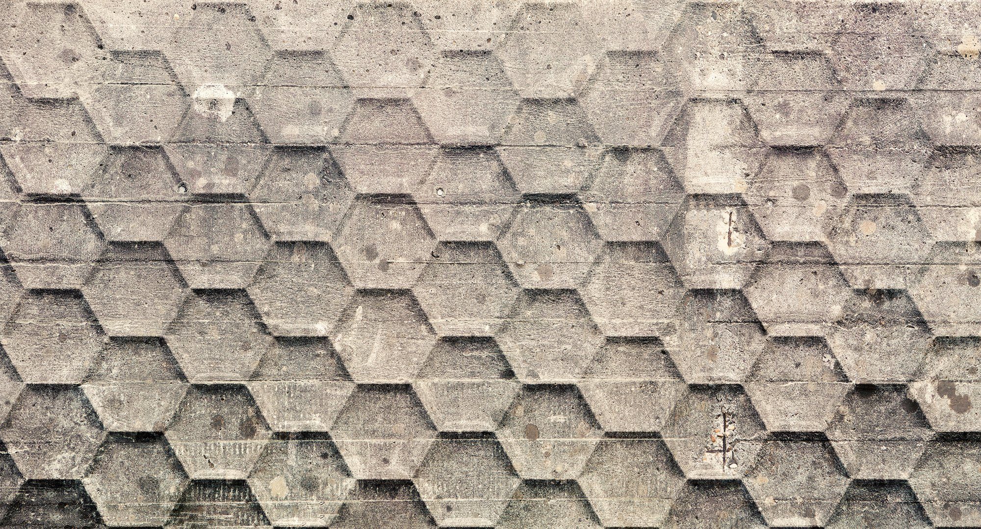 Architects Paper Fototapete Atelier 47 Honeycomb 2, glatt, geometrisch, (5 St), 3D Fototapete Grafisch 200 g Vlies Premium Tapete Steinoptik beige/hellgrau