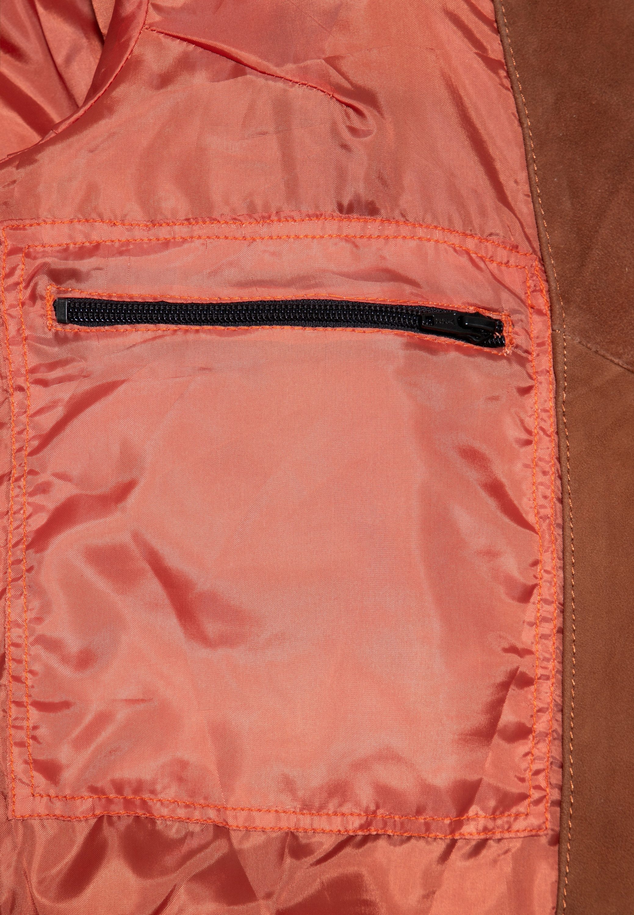 QueenKerosin Lederjacke mit Fransenverzierung