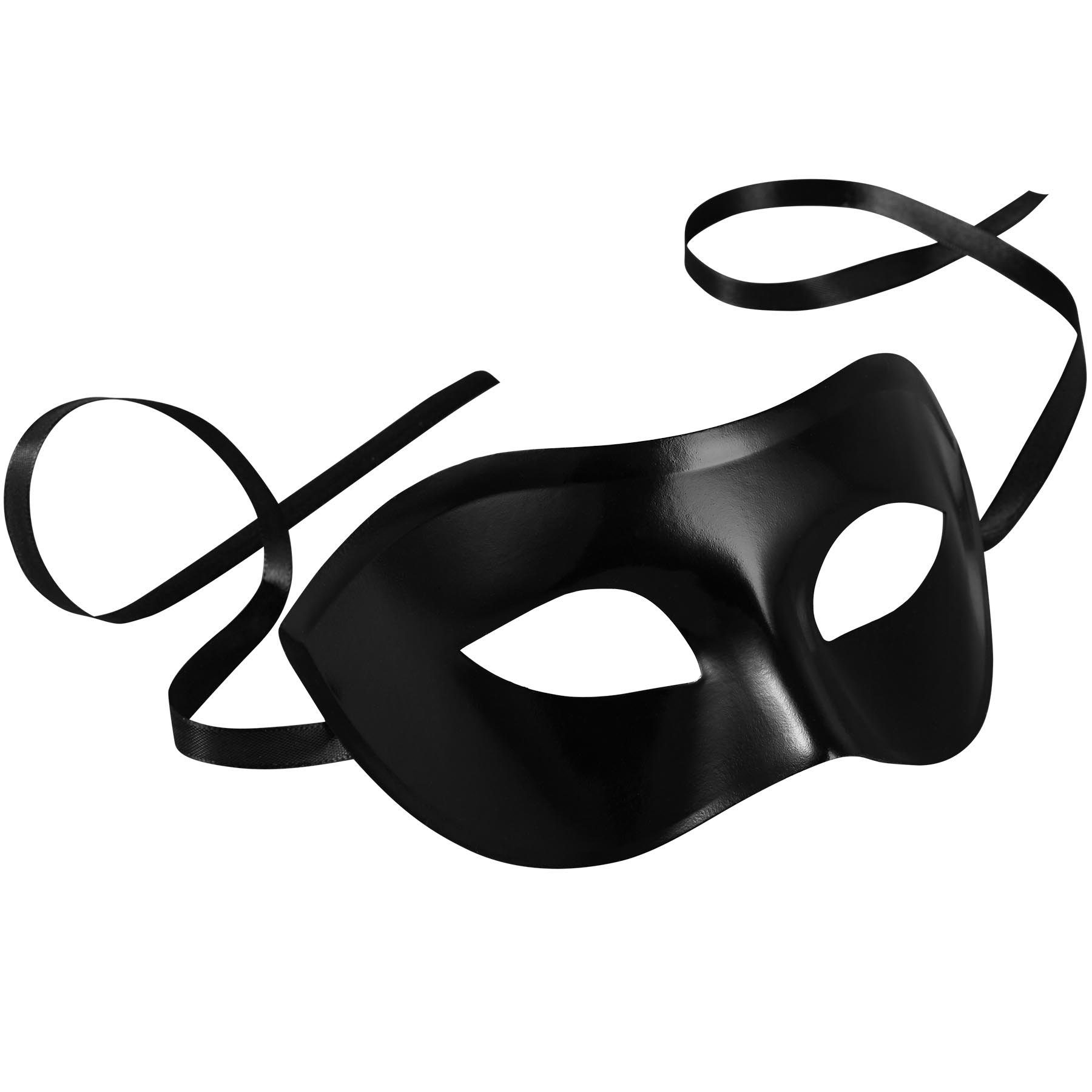 dressforfun Kostüm Faschingskleidung/Maskeradenverkleidung, in schwarz, Ca. 18 x 9 cm, Ergänzung zu vielen Outfits, Zwei feine Satin-Bänder bindbar, Ca. 40 g