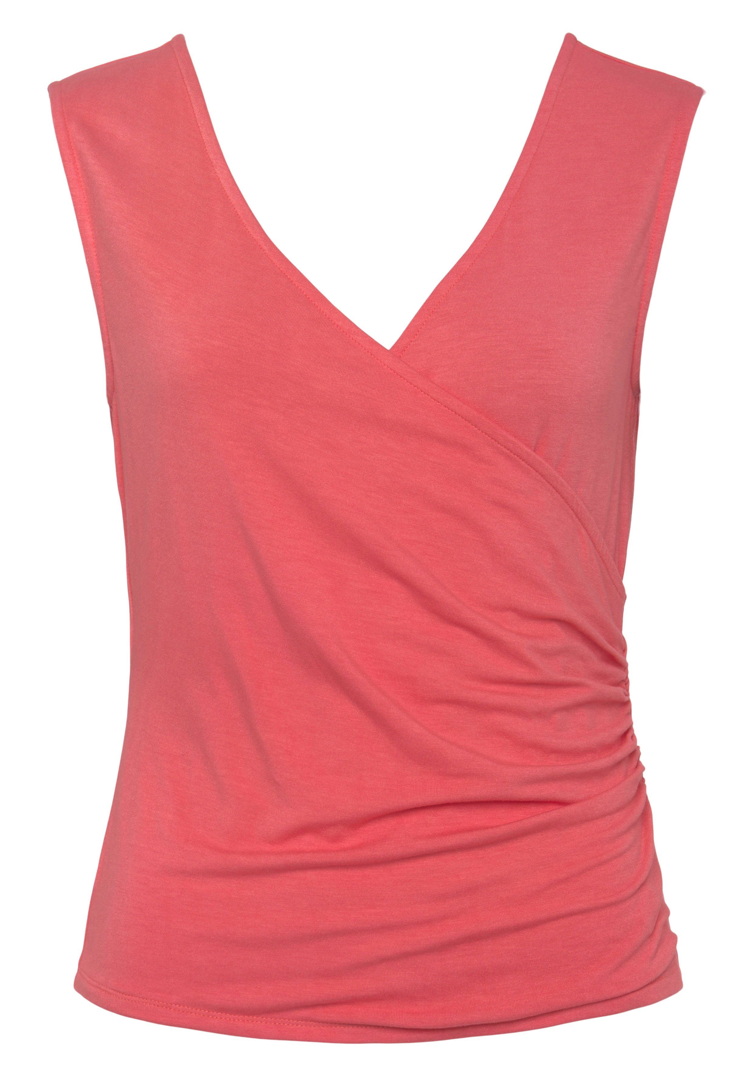 LASCANA Tanktop mit Wickeloptik, Damentop mit günstig online kaufen