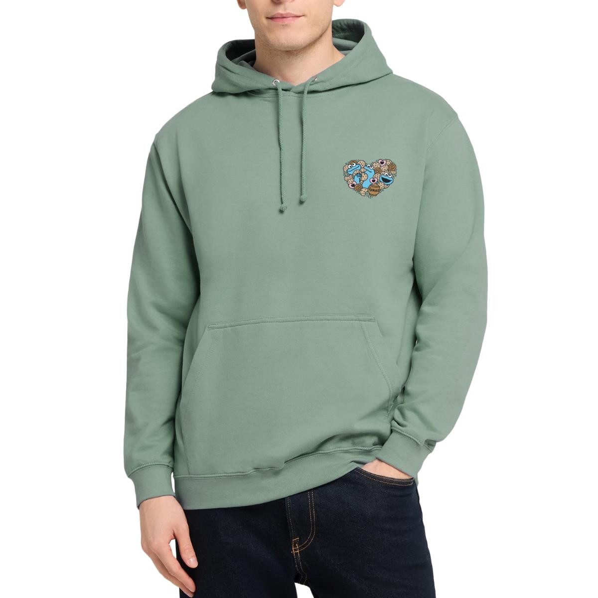 Spreadshirt Hoodie Sesamstraße Design Herz Mit Krümelmonster Unisex Hoodie (1-tlg)