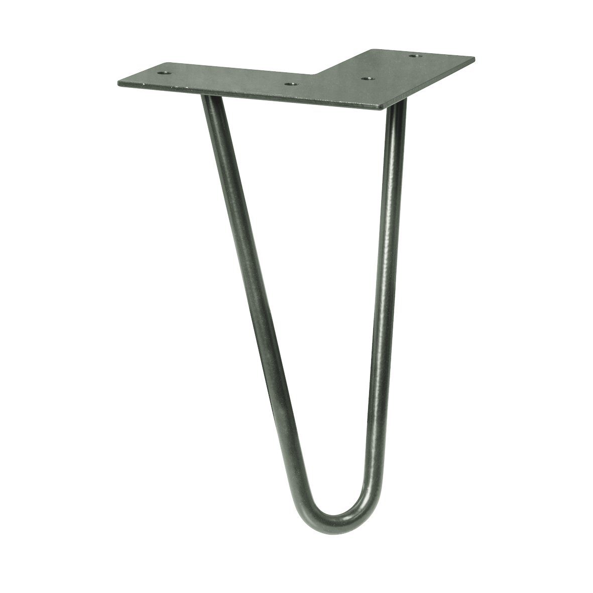 WAGNER design yourself Möbelfuß Möbelbein/Tischbein - HAIRPIN LEG - Retro Style - 12 x 12 x 20 cm in diversen Farben, Bein konisch/schräg verlaufend, mit integrierter Anschraubplatte