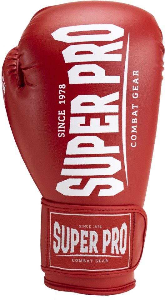 Super Pro Boxhandschuhe rot/weiß Champ
