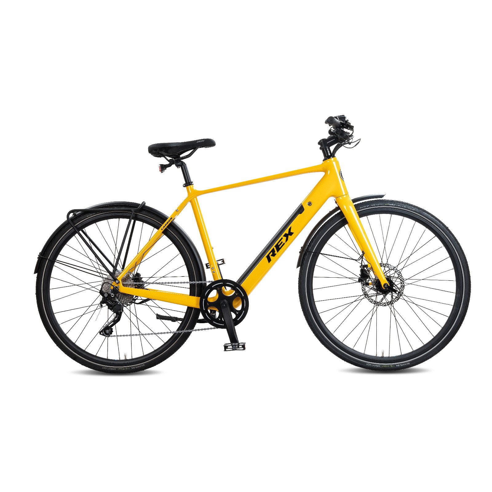 REX E-Bike Trekkingrad REX Carbon E-Bike Trekkingrad Carbonrahmen, 28 Zoll, Damen & Herren, 10 Gang SHIMANO, Heckmotor, 360 Wh, MIVICE 40Nm Heckmotor, Shimano Deore 10-Gang, 360 Wh, bis 120 km