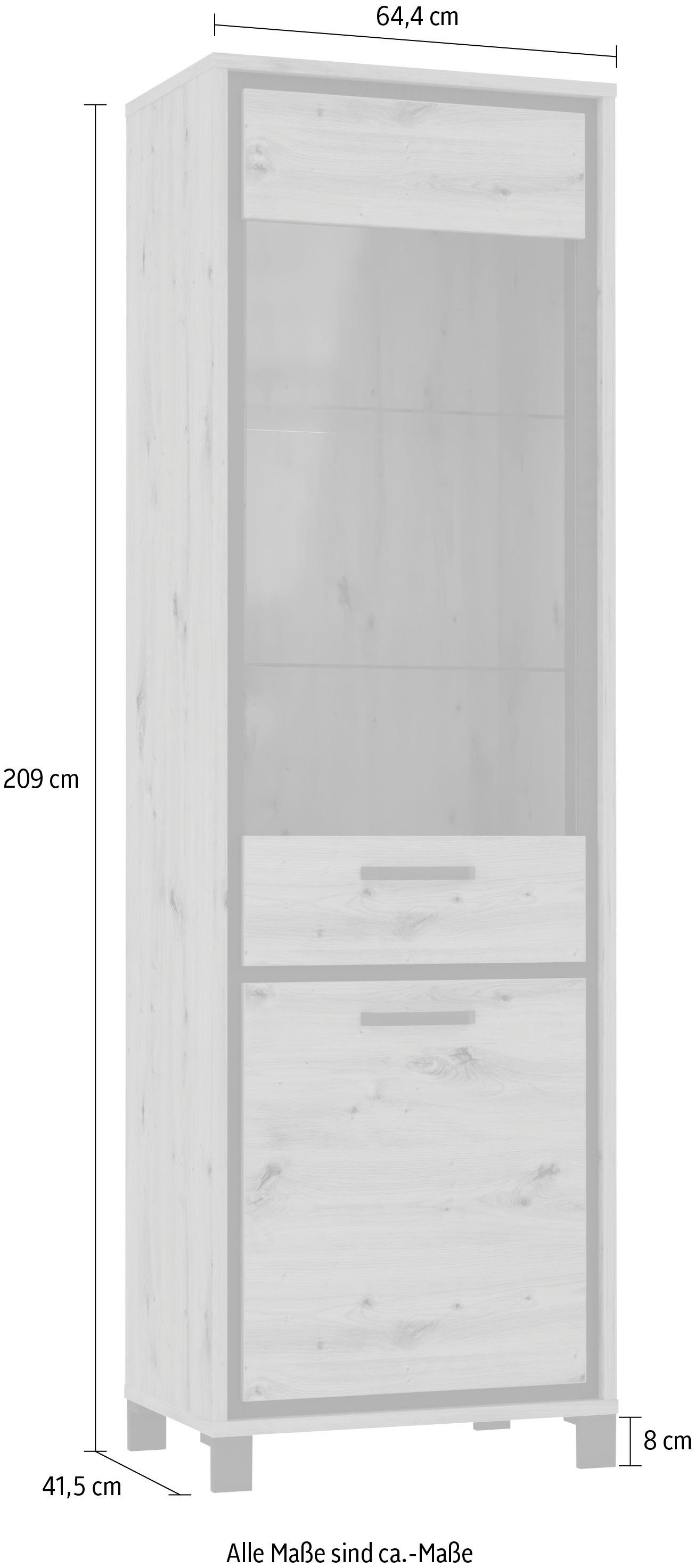 FORTE Vitrine Trondheim Höhe 209 cm