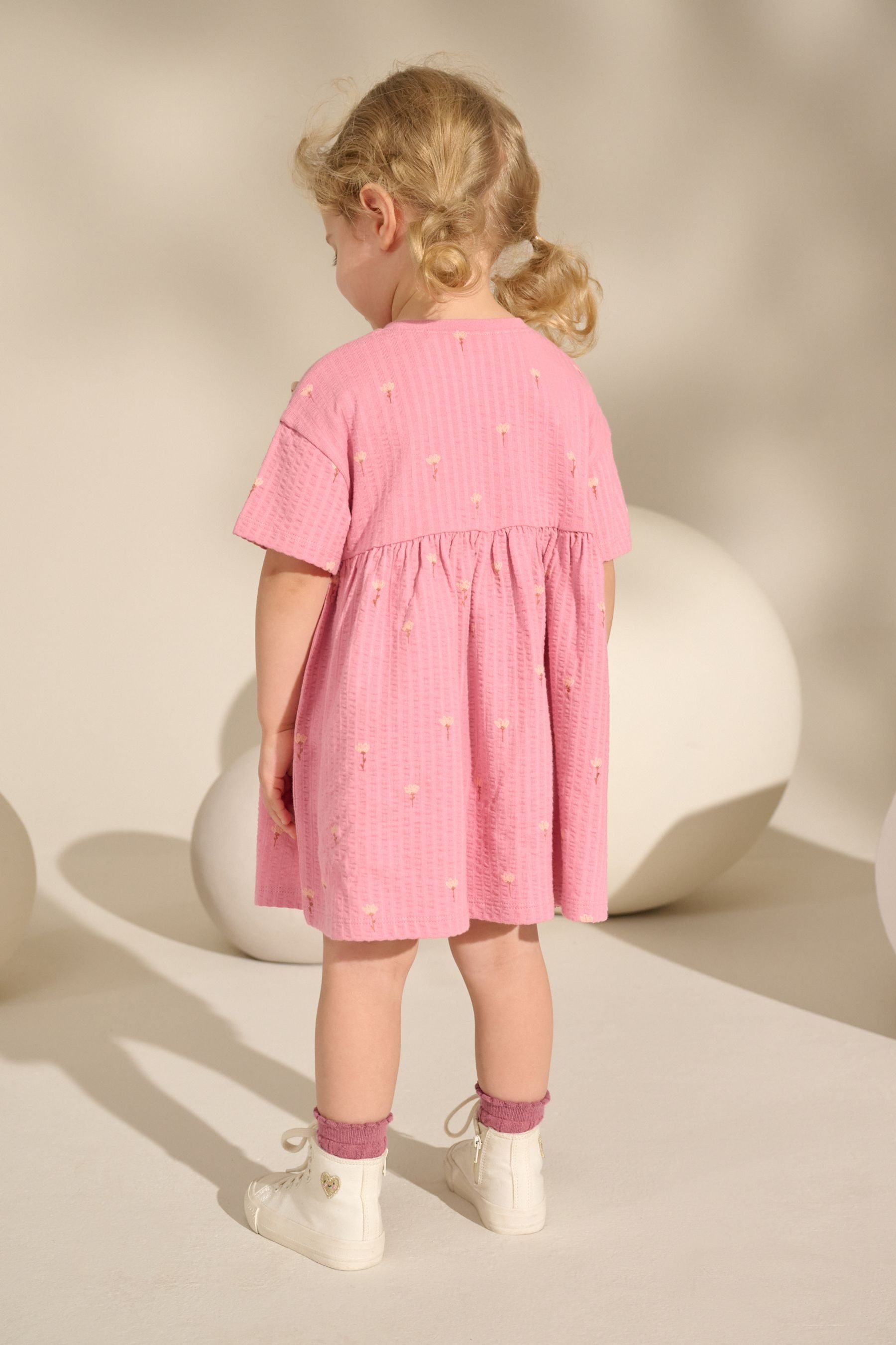 Next Jerseykleid Kurzärmeliges Jersey-Sommerkleid (1-tlg) günstig online kaufen