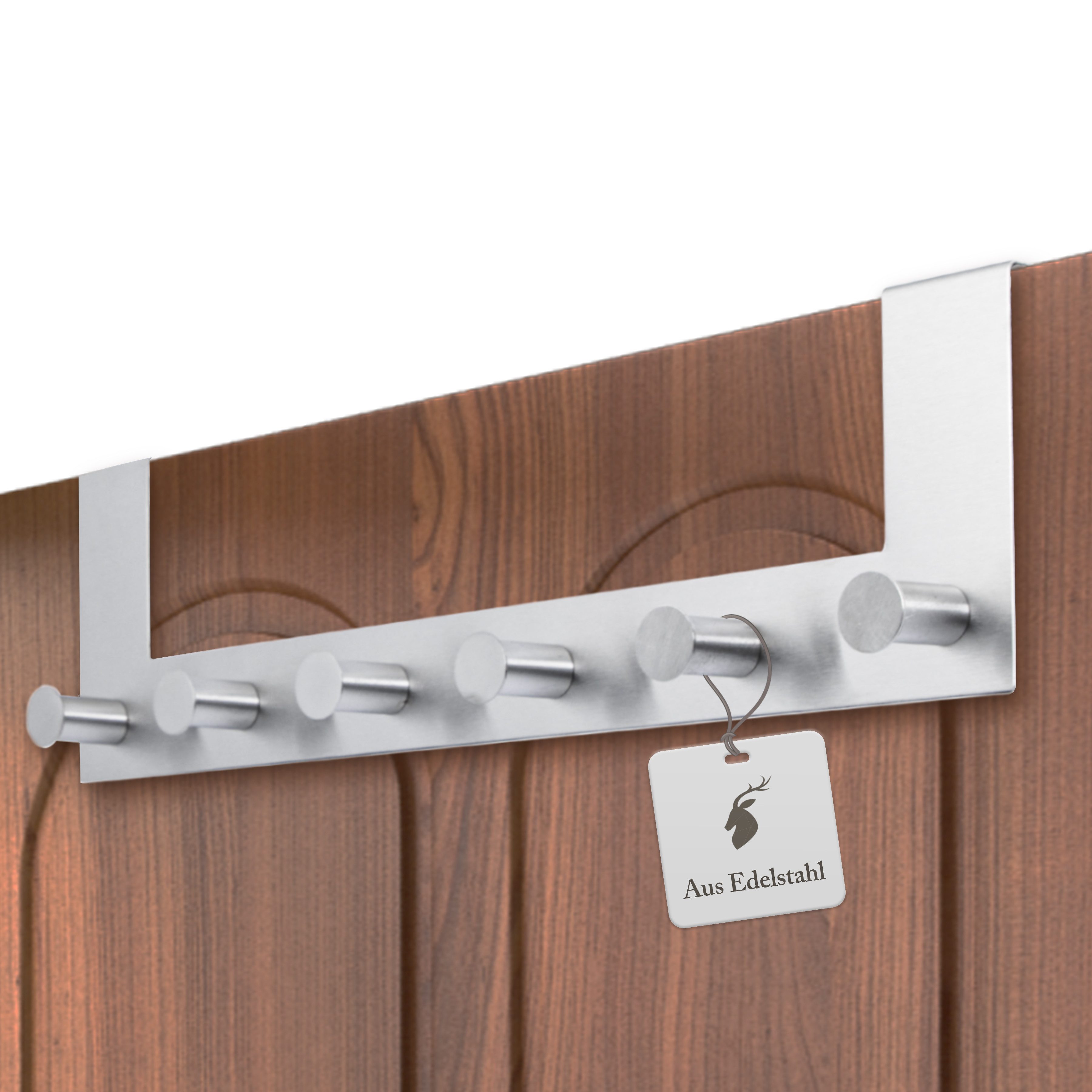 ReWu Türgarderobe Türgarderobe Edelstahl mit 6 Haken günstig online kaufen