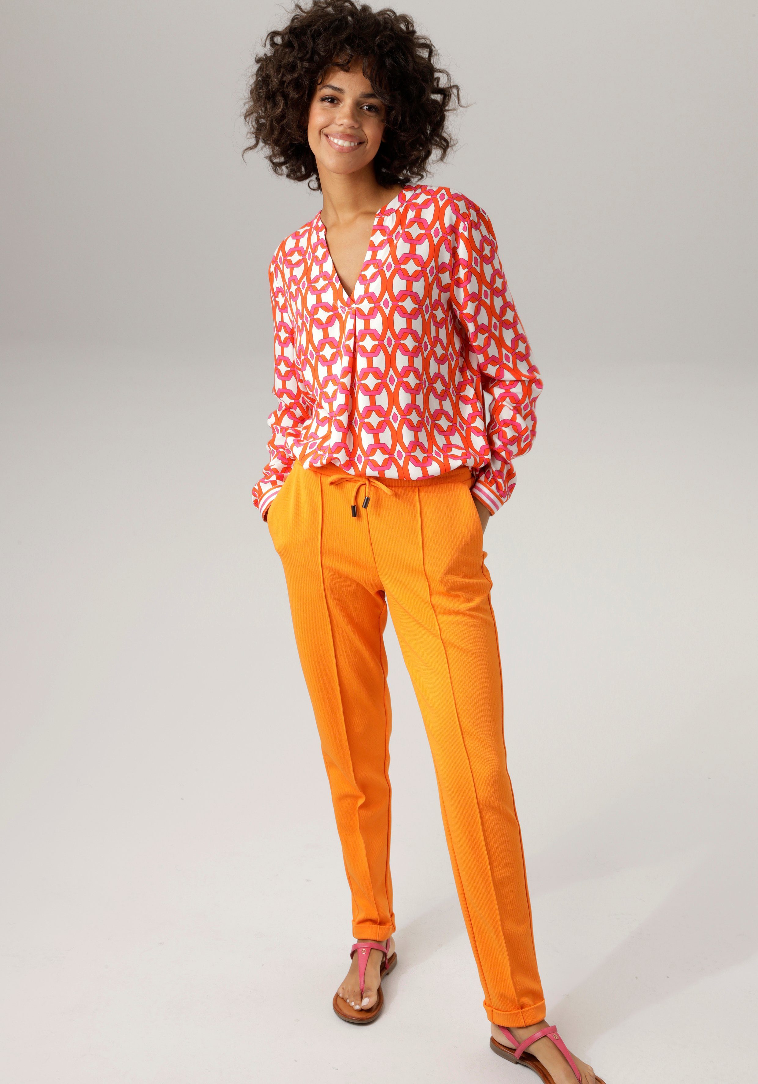 Aniston CASUAL Schlupfbluse mit extravagantem, graphischem Druck