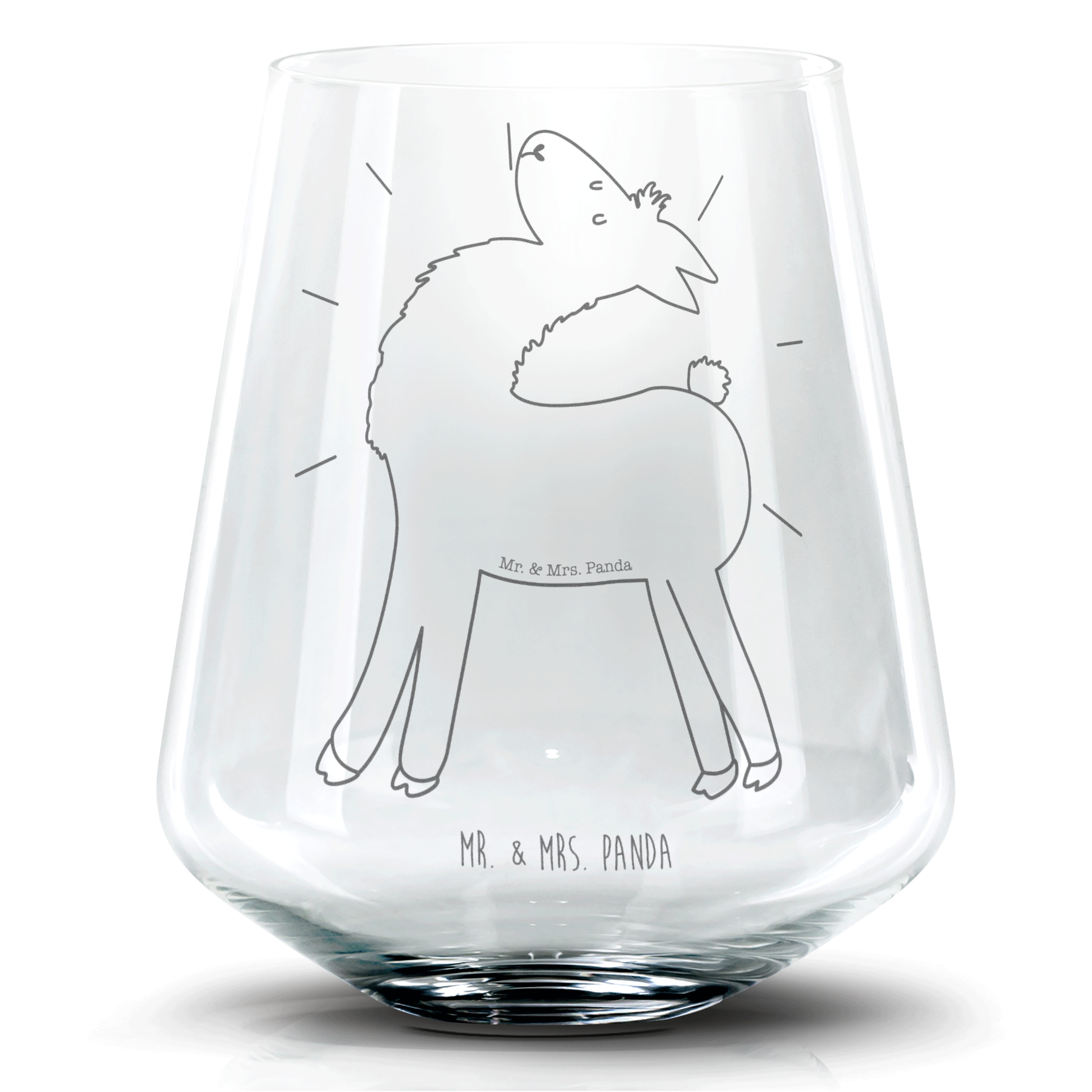 Mr. & Mrs. Panda Cocktailglas Lama Stolz - Transparent - Geschenk, Cocktail Glas, Hippie, Alpaka, C, Premium Glas, Einzigartige Gravur