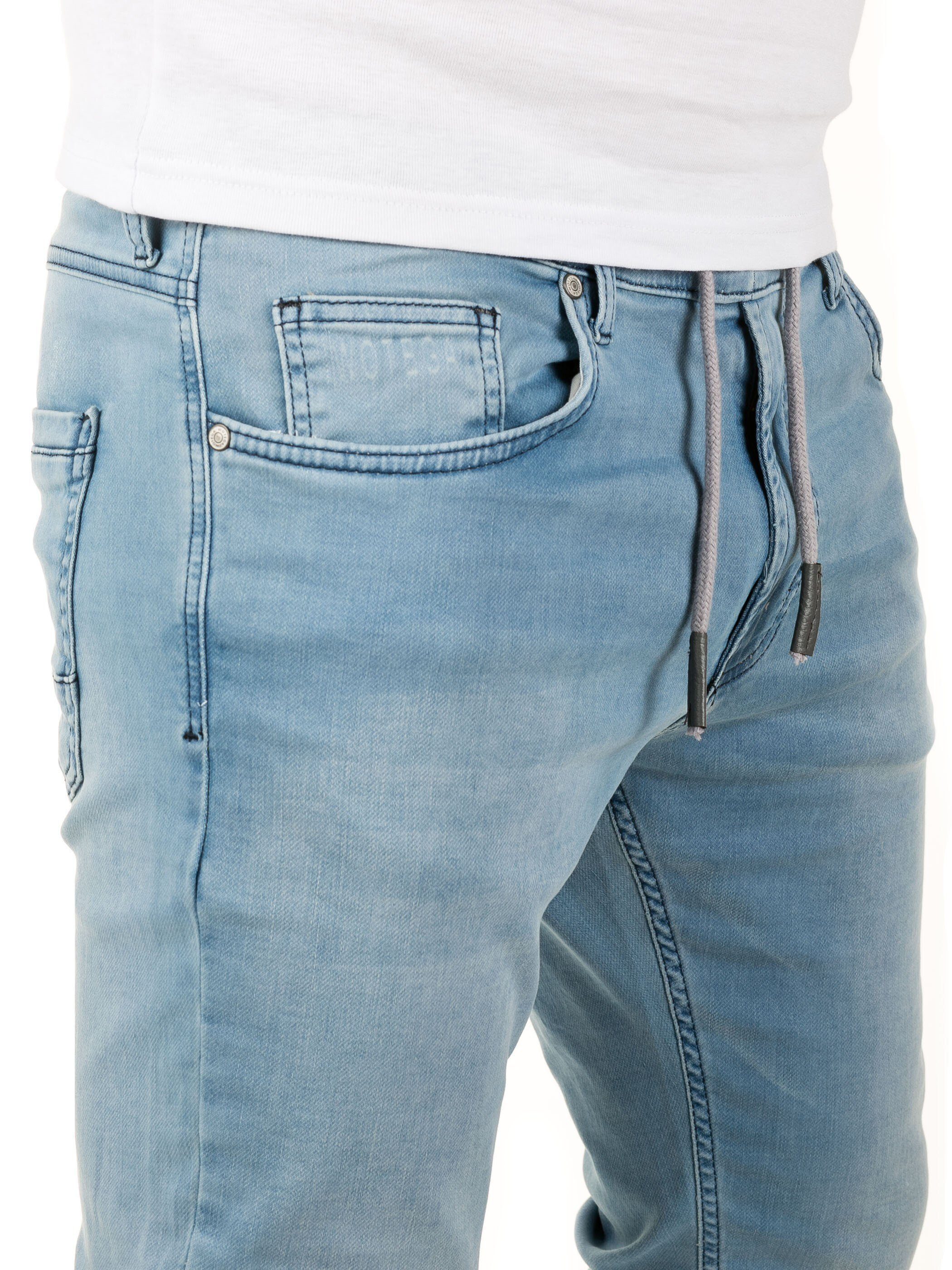 WOTEGA Slim-fit-Jeans Herren Jogginghose in Jeans-Look Noah Stretch Hose in Jogging Jeans Sweathosen Denim – Bild 4 von 5