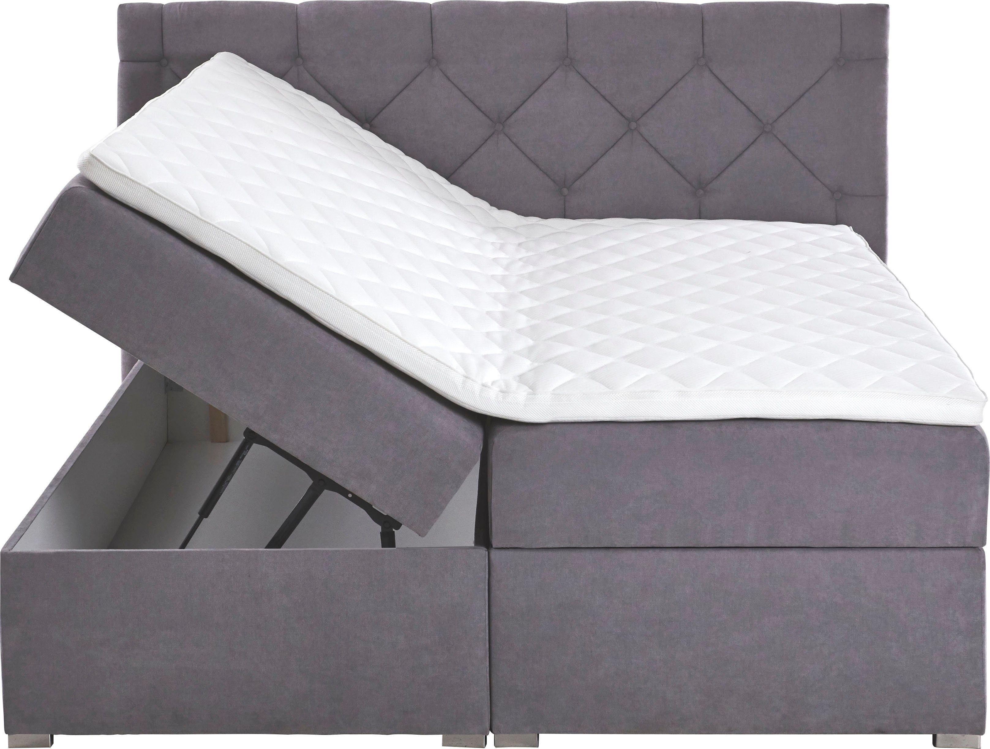 ATLANTIC home collection Boxbett Meike, mit XXL-Bettkasten und Topper