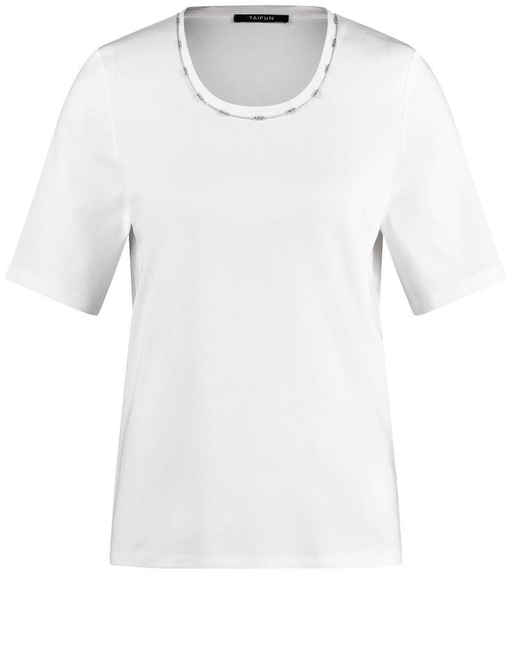 Taifun T-Shirt – Kurzarmshirt mit Schmuckkette günstig online kaufen