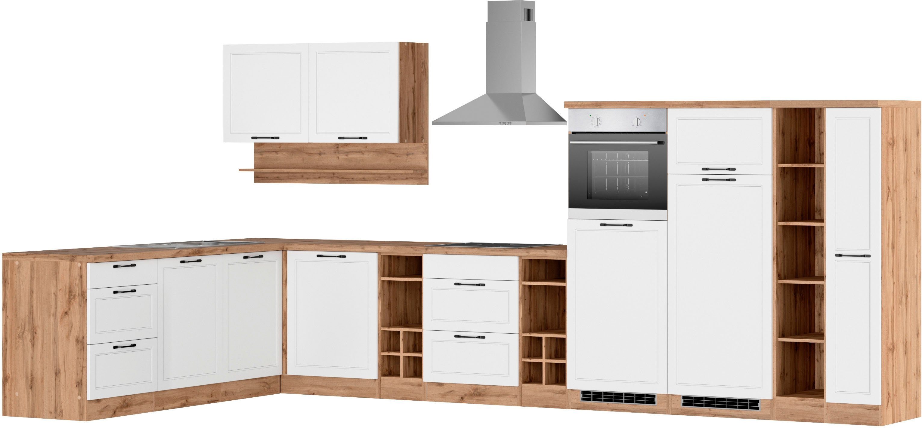 KOCHSTATION Winkelküche KS-Lana, Stellbreite 240/420 cm, wahlweise mit E-Geräten
