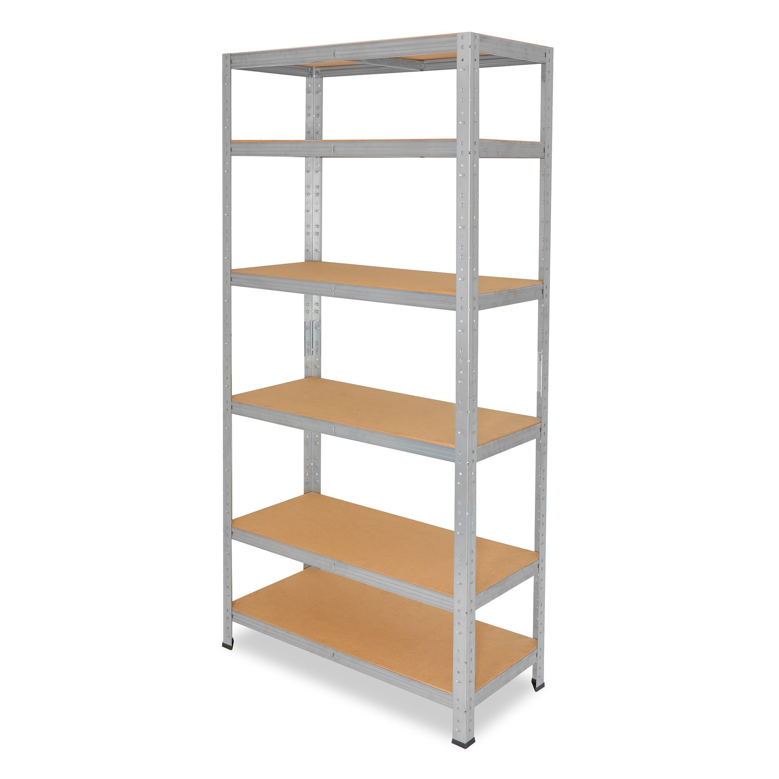 6 oder HOME, shelfplaza Metallregal Steckregal Kellerregal, als Böden, Tragkraft Garagenregal, 145kg verzinkt, Werkstattregal Metall mit 230x50x60cm Schwerlastregal mit Lagerregal,