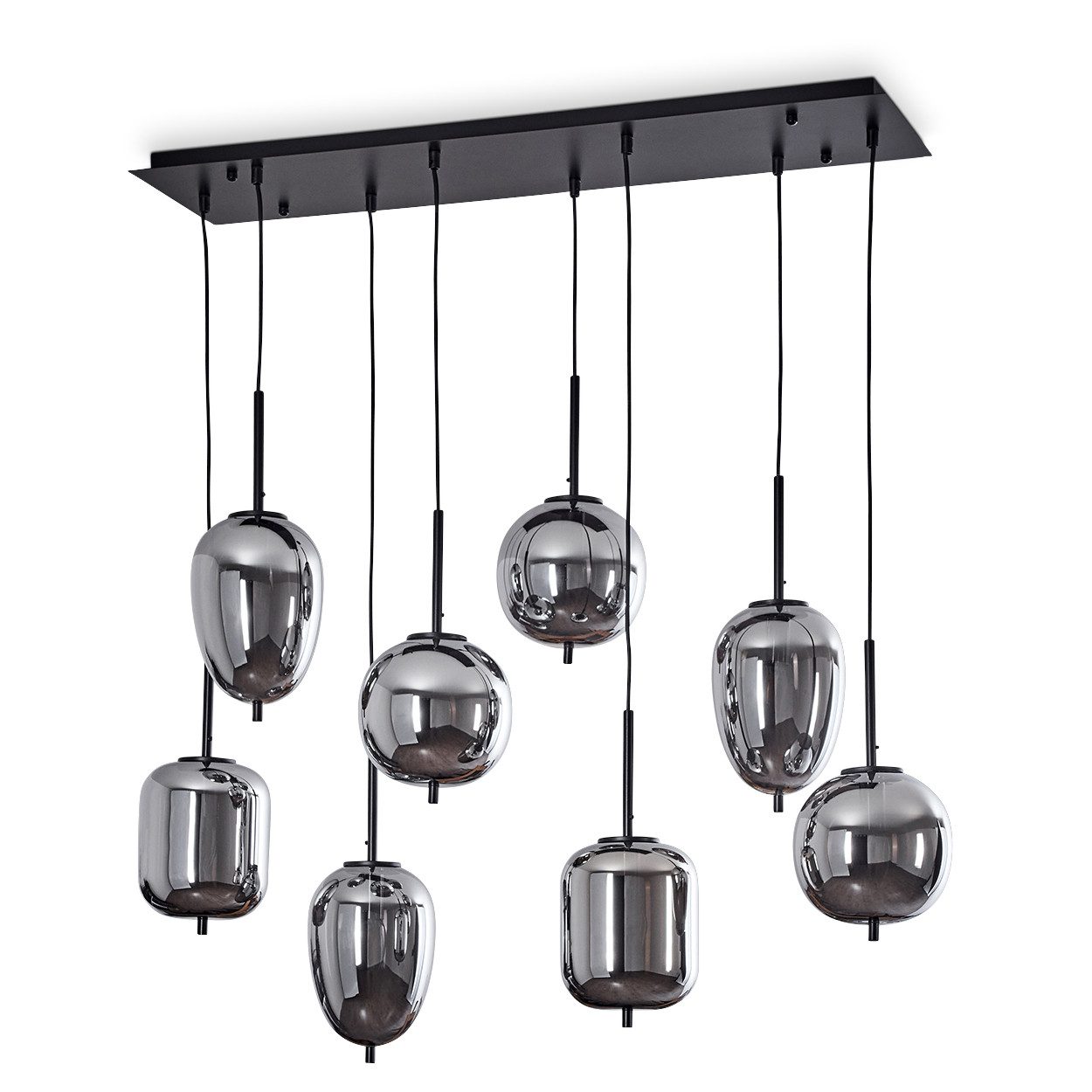 hofstein Hängeleuchte »Ambrogio« 8-flammige Deckenlampe aus Metall/Glas in günstig online kaufen