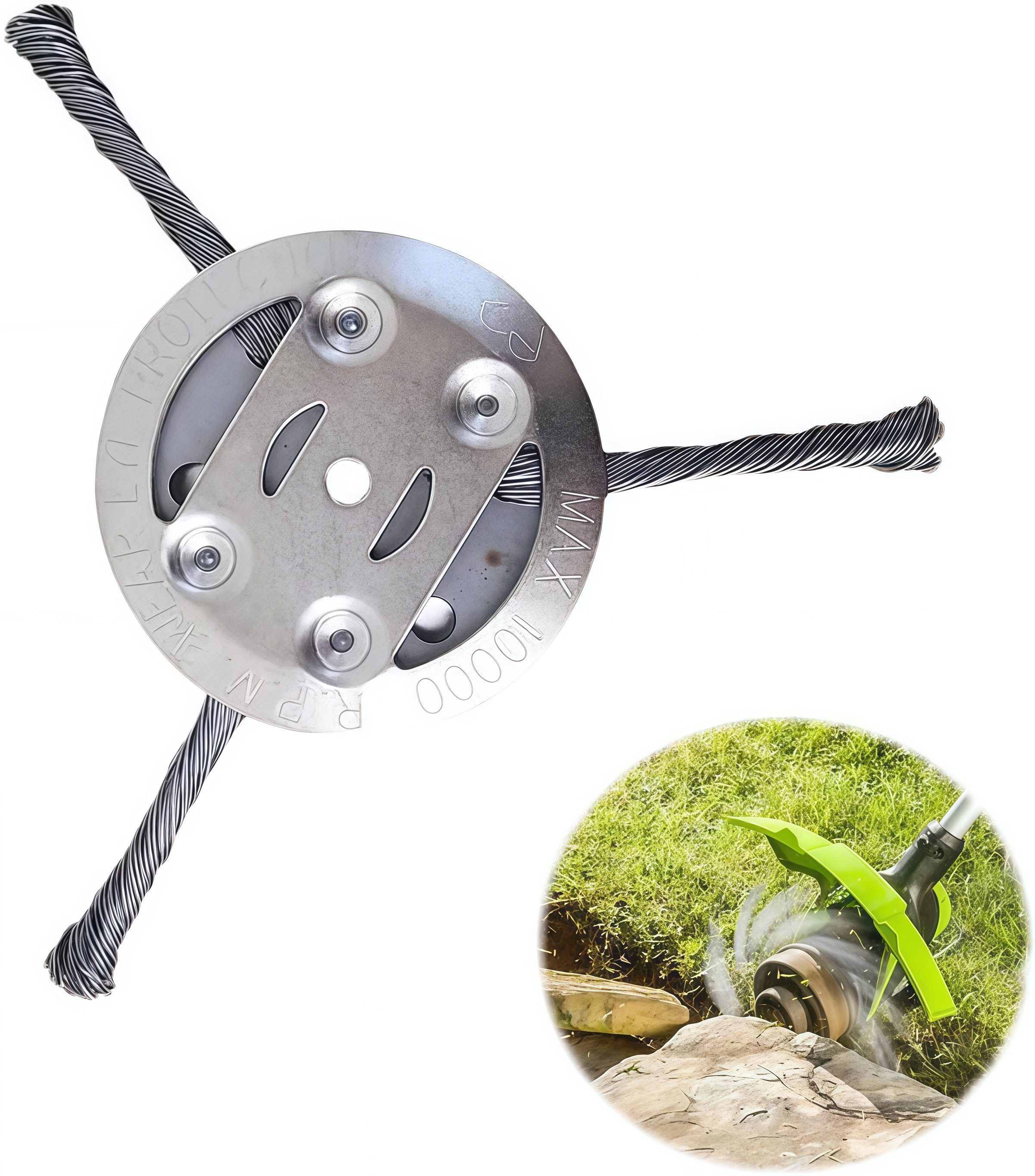 FOUORTUNATE-BEE Rasenmähermesser Unkrautbürste Ersatz-Schneidkopf für Rasentrimmer, 6 Zoll, 3 Messer (1-St), Universelles Trimmer-Zubehör für Akku-Freischneider