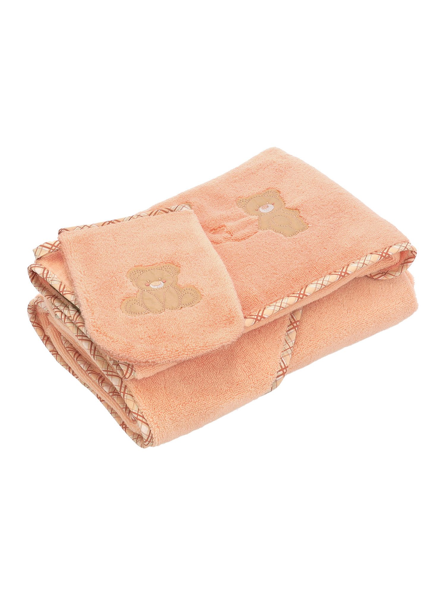 Vossen Kinderbademantel Handtuch SET Teddy Bear, 100% Baumwolle, Kapuzenbadetuch