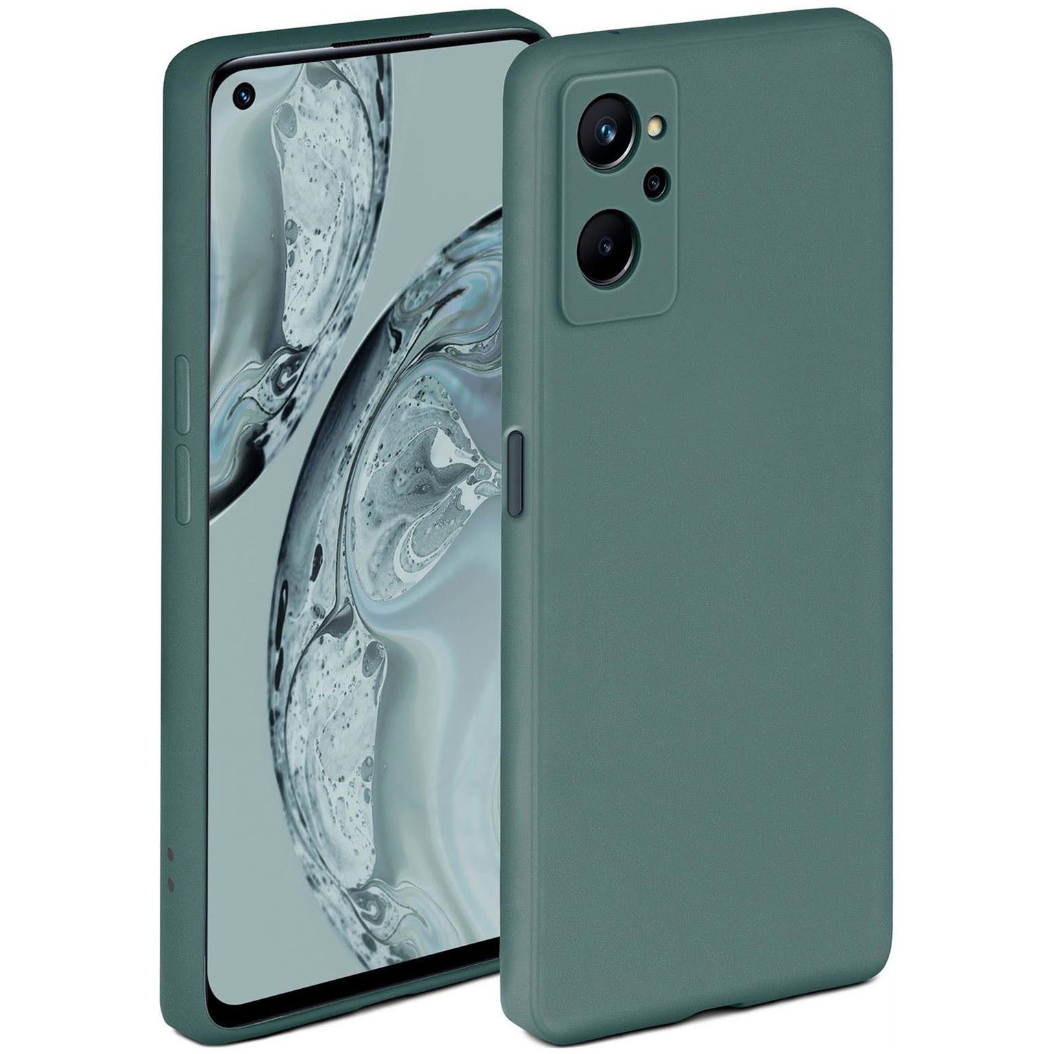 ONEFLOW Handyhülle für Realme 9i Hülle Silikon Soft Case Petrol Grün 6,6 Zoll, Silikonhülle Cover Dünn Handytasche TPU Schutzhülle mit Kameraschutz