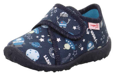 Superfit SPOTTY WMS: Mittel Hausschuh Klettschuh, Kindergarten Schuhe mit Klettriegel