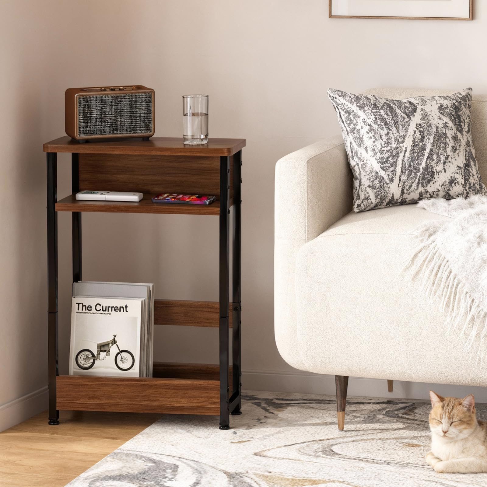 GarveeMore Beistelltisch Schmaler Seitentisch 3-Ebene schlanker Endtisch mi günstig online kaufen