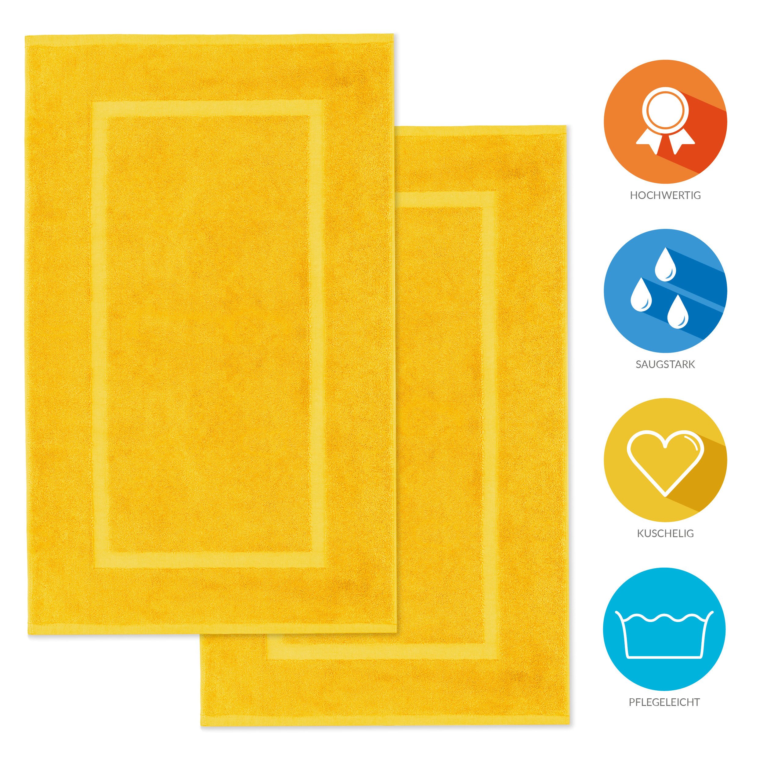 Lavea Badematte Elena-Frottierserie 50x80 cm, 100% Baumwolle, 500 g/m² Frot günstig online kaufen