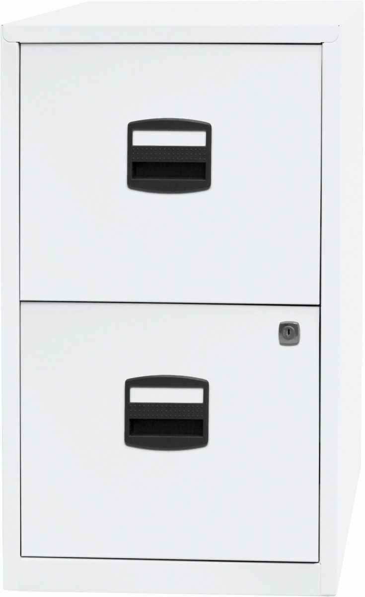 Bisley Home Hängeregisterschrank Hängeregistraturschrank 2 Schübe 1-bahnig verkehrsweiß