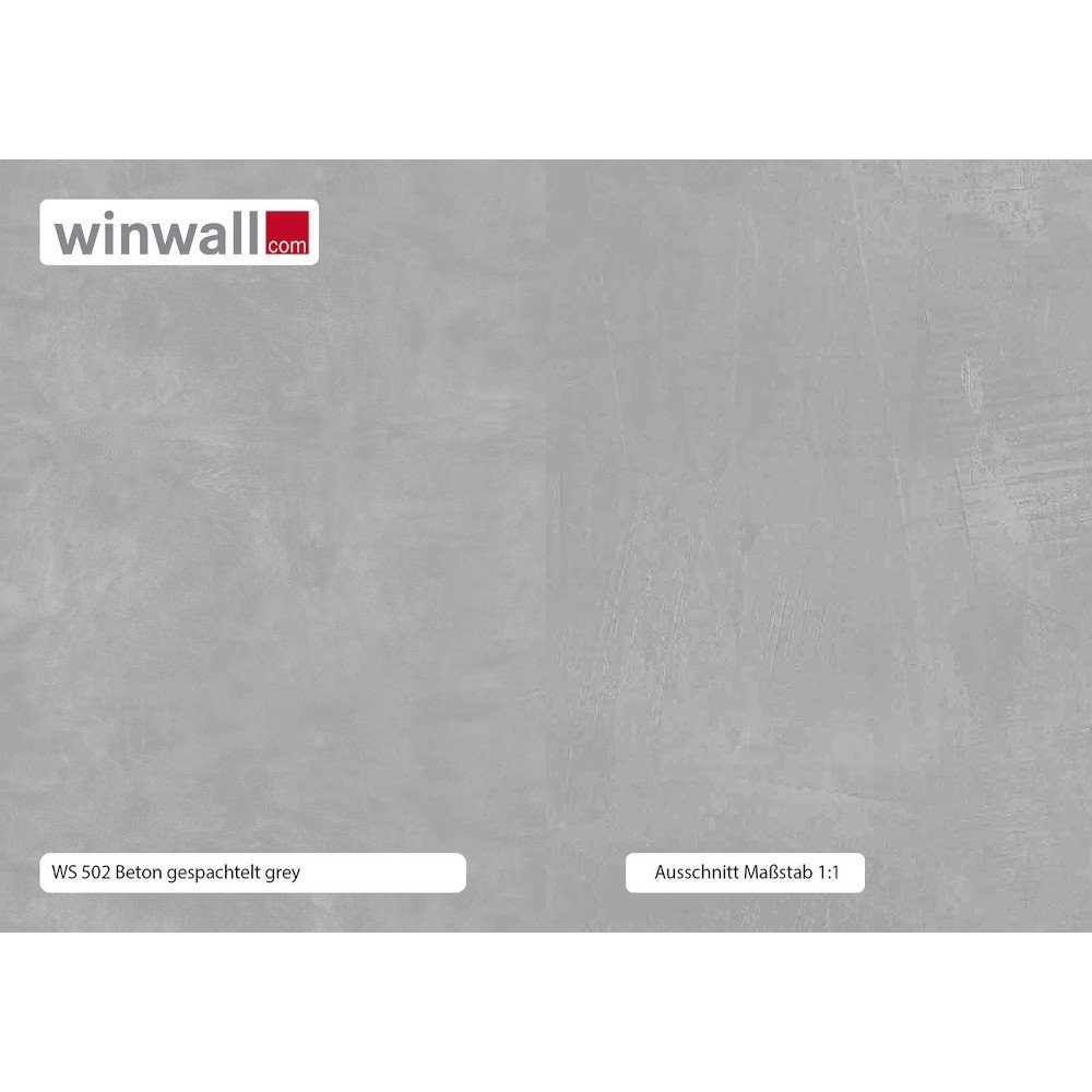 winwall Duschrückwand Duschrückwände ALU-Verbundplatte Dekor: Beton gespachtelt grau, (1-tlg), Wandverkleidung aus Alu
