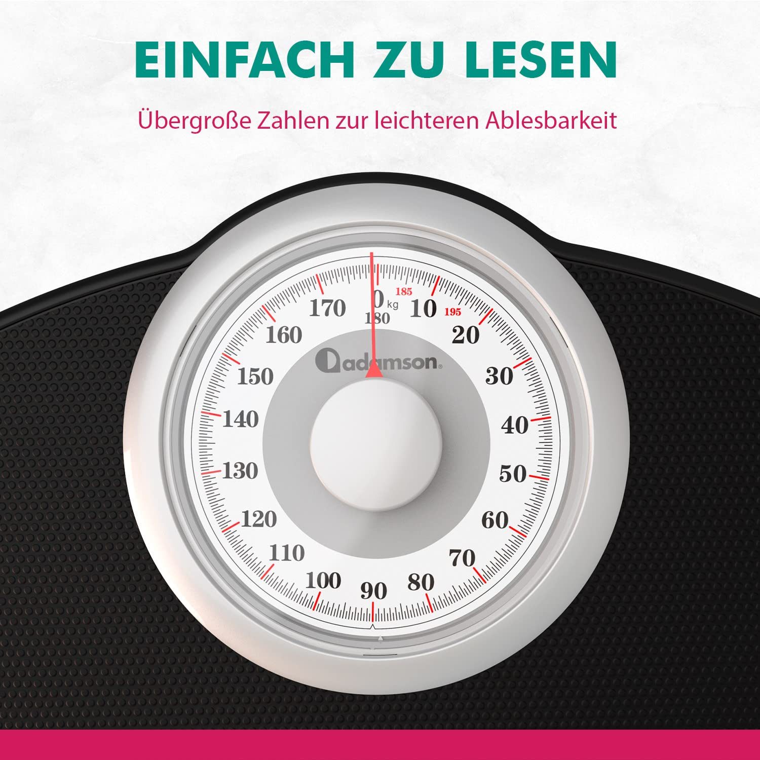Adamson Personenwaage A25, bis 180kg, analoge Körperwaage