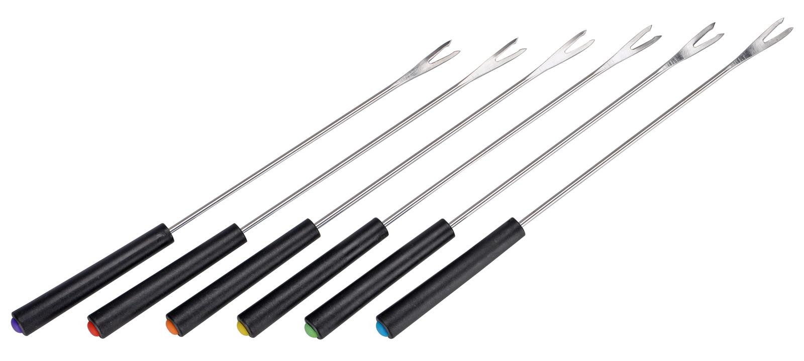 Haushalt International Fonduegabel Fondue - Gabeln mit schwarzen PP Griff