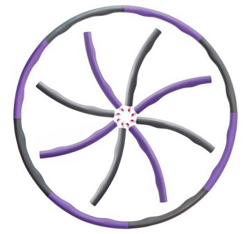 PRECORN Hula-Hoop-Reifen Hoops Hula zur Gewichtsreduktion in grau/lila D 96 cm Fitness Reifen