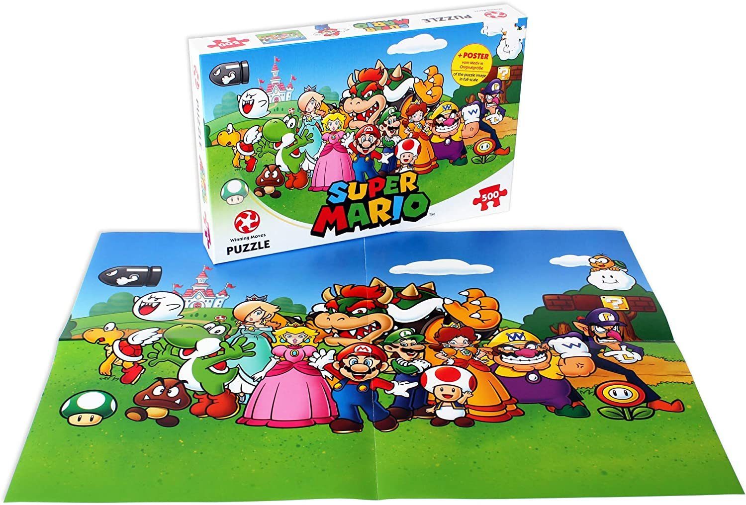 Winning Moves Puzzle Puzzle Super (500 500 and Mario Puzzleteile Friends Teile), - Mario