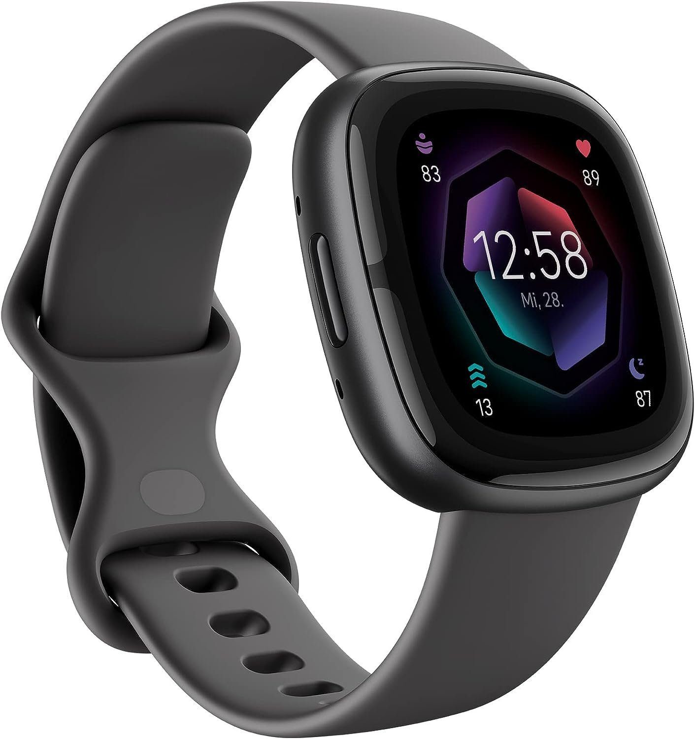 fitbit by Google Smartwatch Damen & Herren Sense 2 by Google, Fitness-Tracker mit GPS Smartwatch (3,4 cm/1,34 Zoll) 6 Tage Akku, 40+ Trainingsmodi, mit Android / iOS, Smarte Uhr für Sport, Smart Uhr Herren, Damen, Uhren, Fitnesstracker, Wasserdicht, Fitbit, Fitnessuhr, Fitness Tracker, Sportuhr, Sportuhren Damen Herren Sport