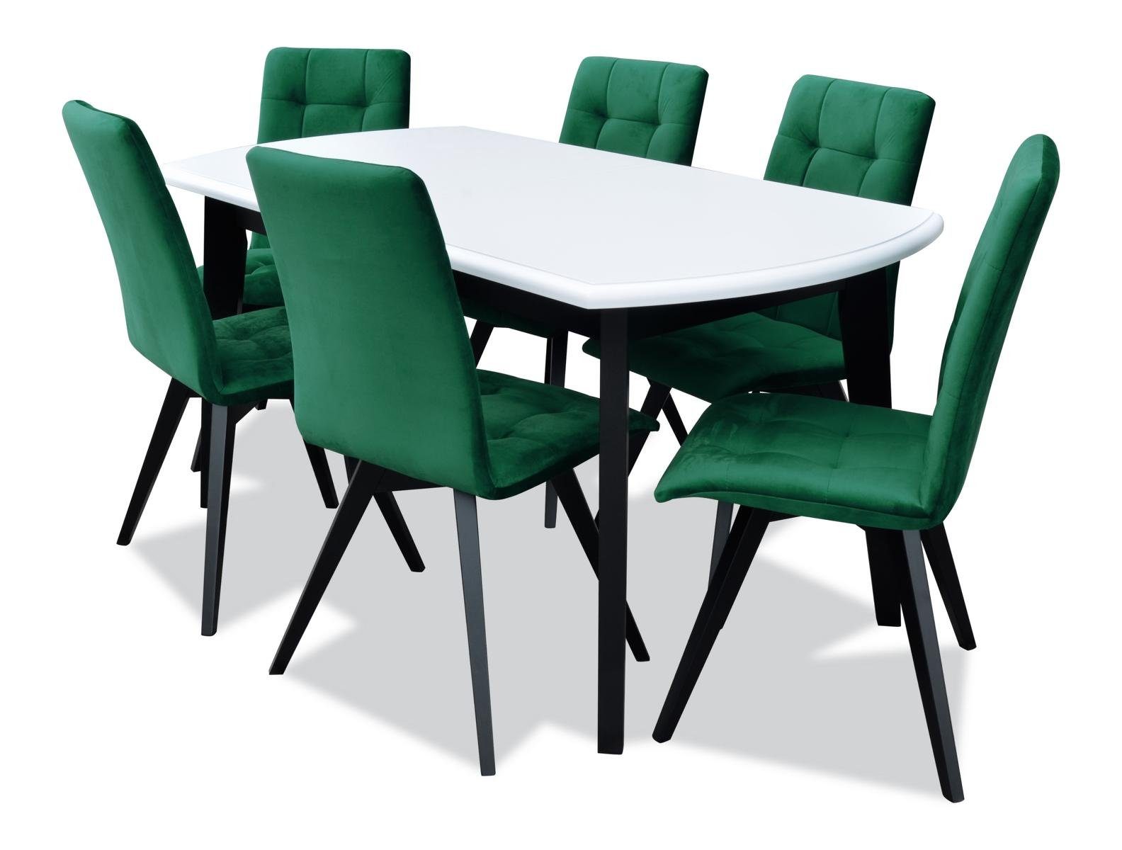 JVmoebel Essgruppe, Esstisch Tisch neu Klassischer Essgruppe Esszimmer 6 Garnitur Stühle Set Tische