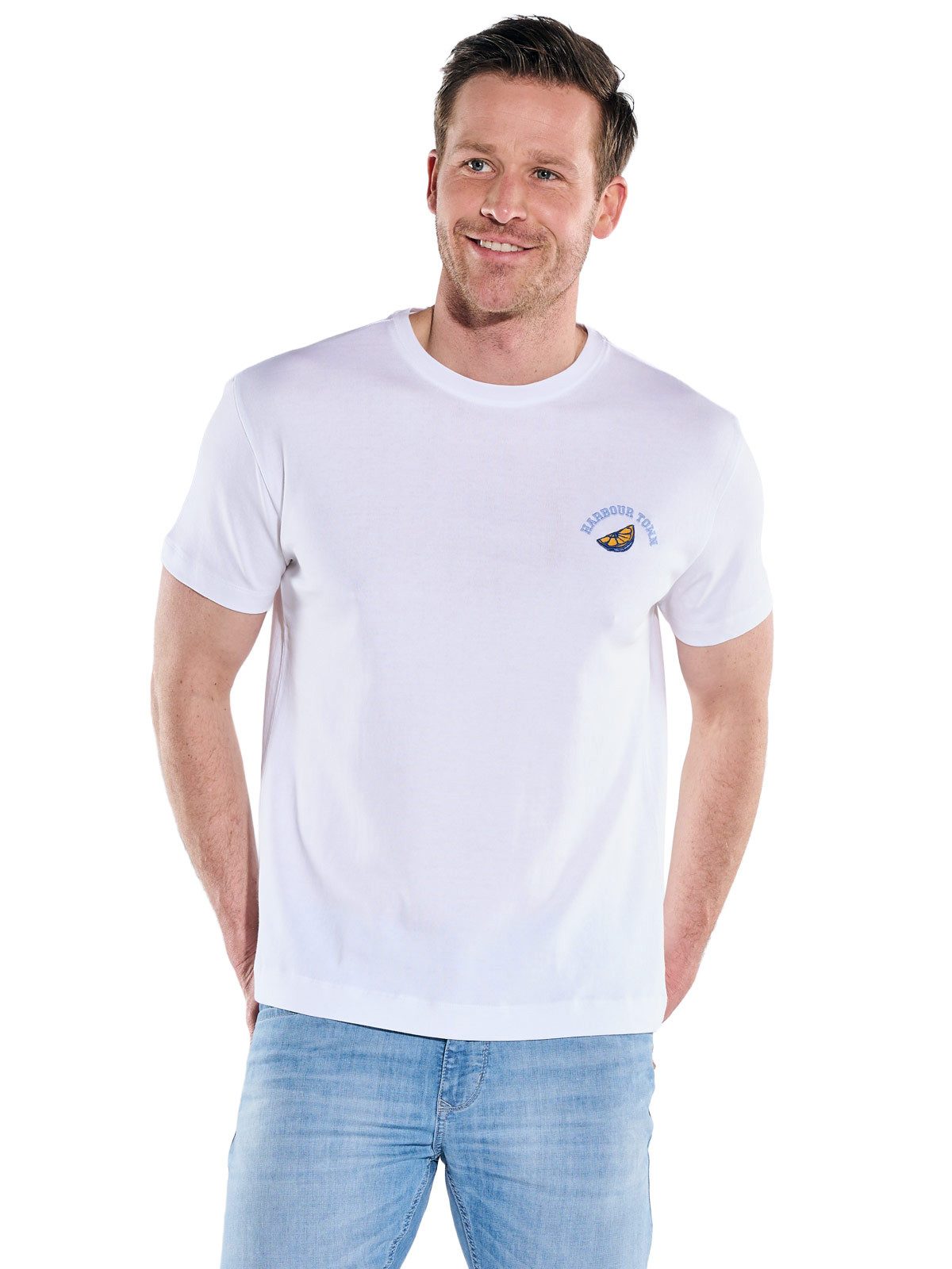 Engbers T-Shirt Herren T-Shirt mit Rückenprint, Reinweiss