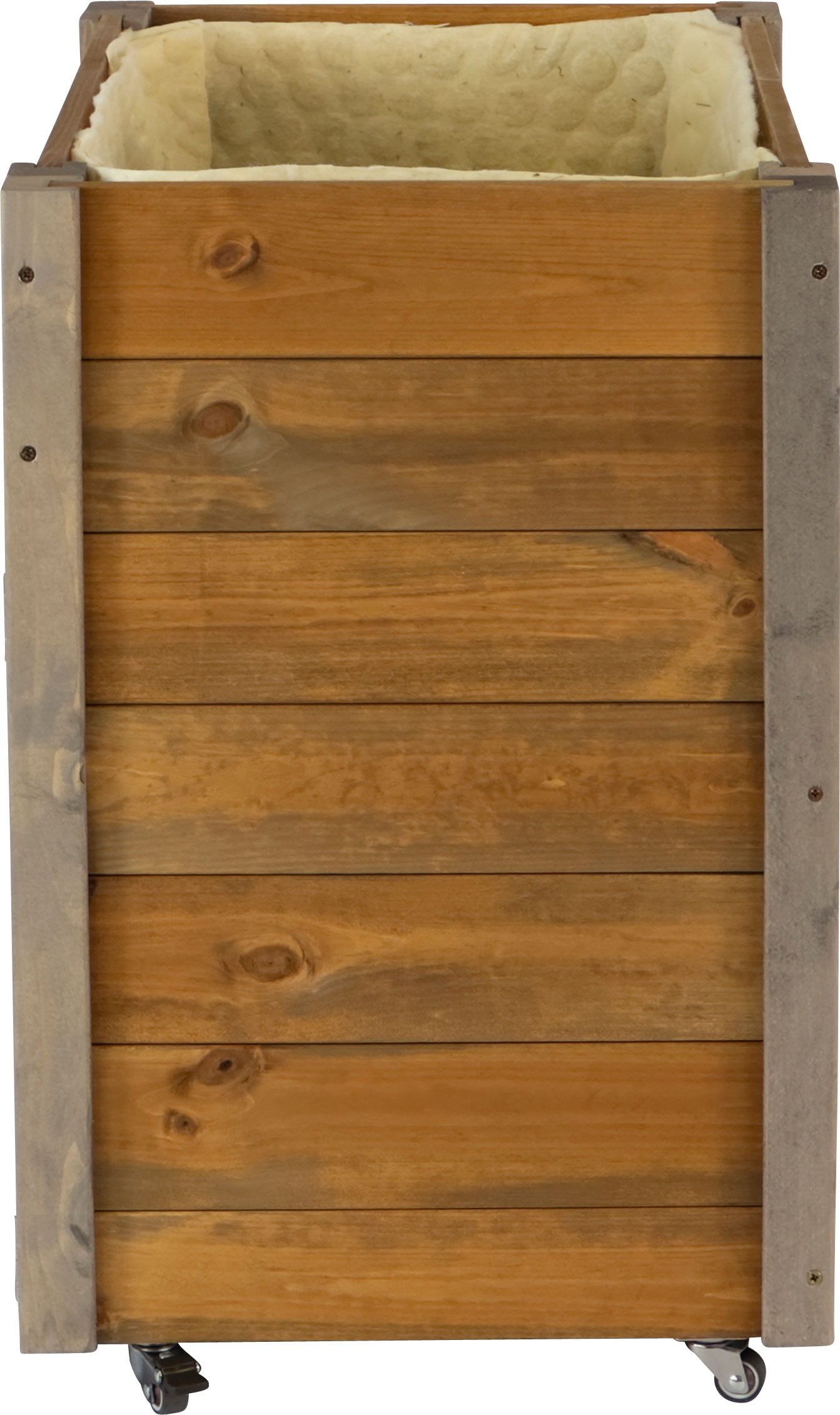 dobar green label Hochbeet rollbar, mit Staufach, inkl. Schafswolle, Gr. M, Maße: ca. 60 x 40 x 62 cm bei einem Gewicht von ca. 11,20 kg