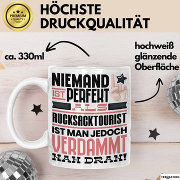 Trendation Tasse Rucksacktourist Geschenk Tasse Lustige Geschenkidee für Rucksacktouris