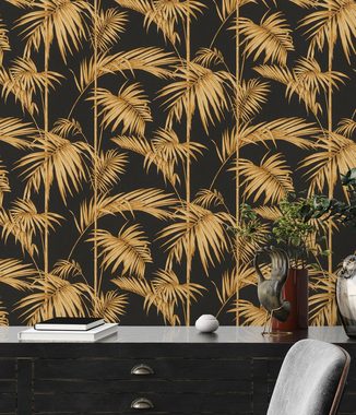 living walls Vliestapete Metropolitan Stories Lola Paris, botanisch, tropisch, Floral Tapete Palmen