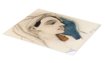 Posterlounge Wandfolie Helene Schjerfbeck, Jungfrau Maria - nach El Greco, Schlafzimmer Malerei