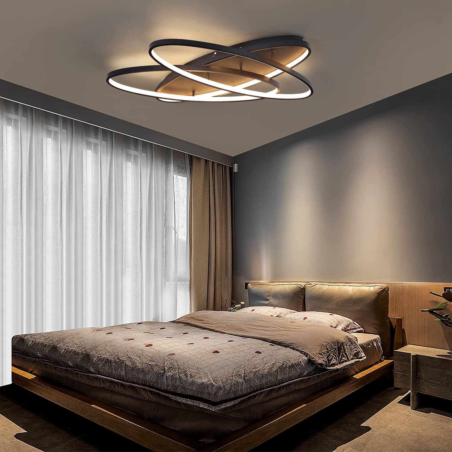 ZMH LED Deckenleuchte Wohnzimmer Oval Dimmbar günstig online kaufen