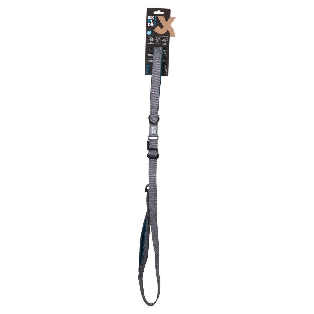 DUVO+ Hundeleine EXPLOR Ultimate Fit On-the-Road Leine Classic petrol blue