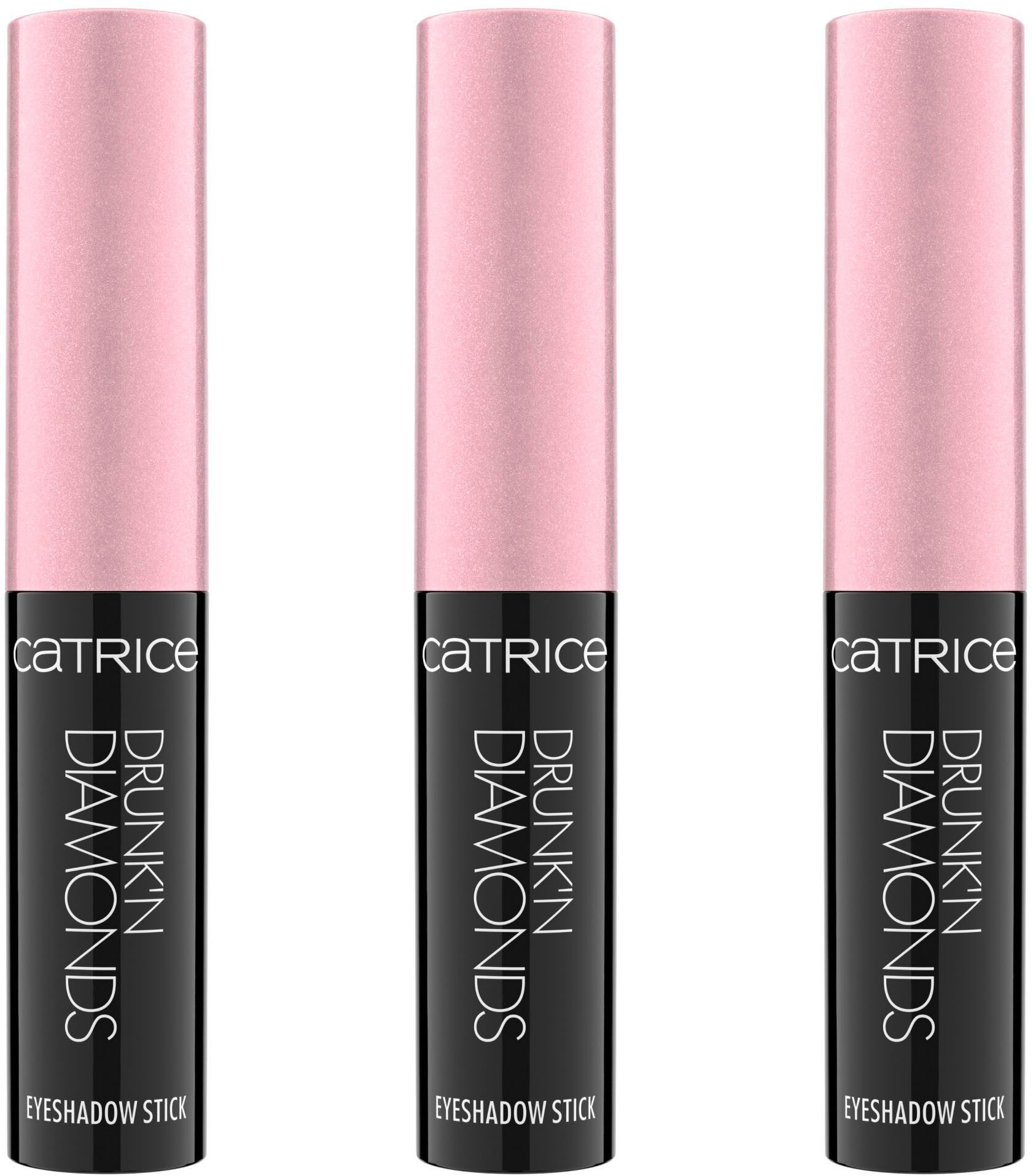 Catrice Lidschatten Drunk'n Diamonds Eyeshadow Stick, 3-tlg., Stick-Format für schnellen und unkomplizierten Einsatz