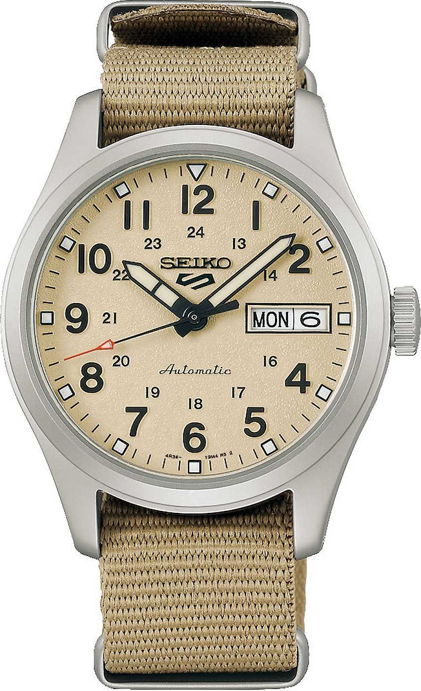 Quarzuhr Seiko 5 Herrenuhr SRPJ83K1 Desert Kit Midfield Sports Style
