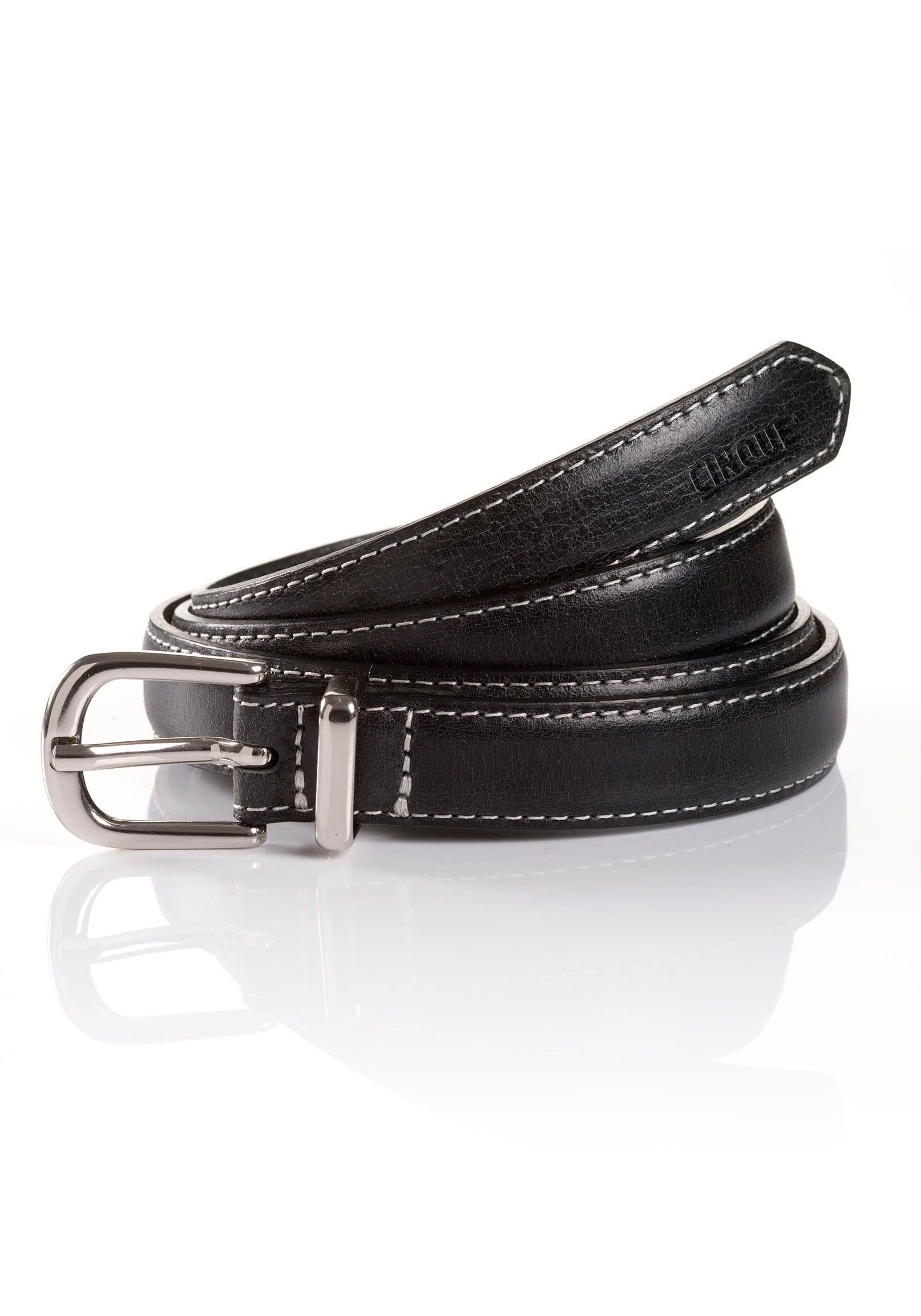 Cinque Ledergürtel BOSA mit Blindprägung und Gürtelschlaufe aus Metall günstig online kaufen