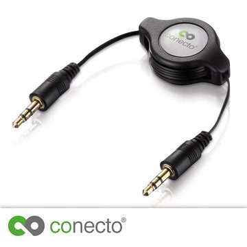 conecto aufrollbares Klinkenkabel (3,5mm Klinkenstecker, 0,8m) mit integrierte Audio-Kabel
