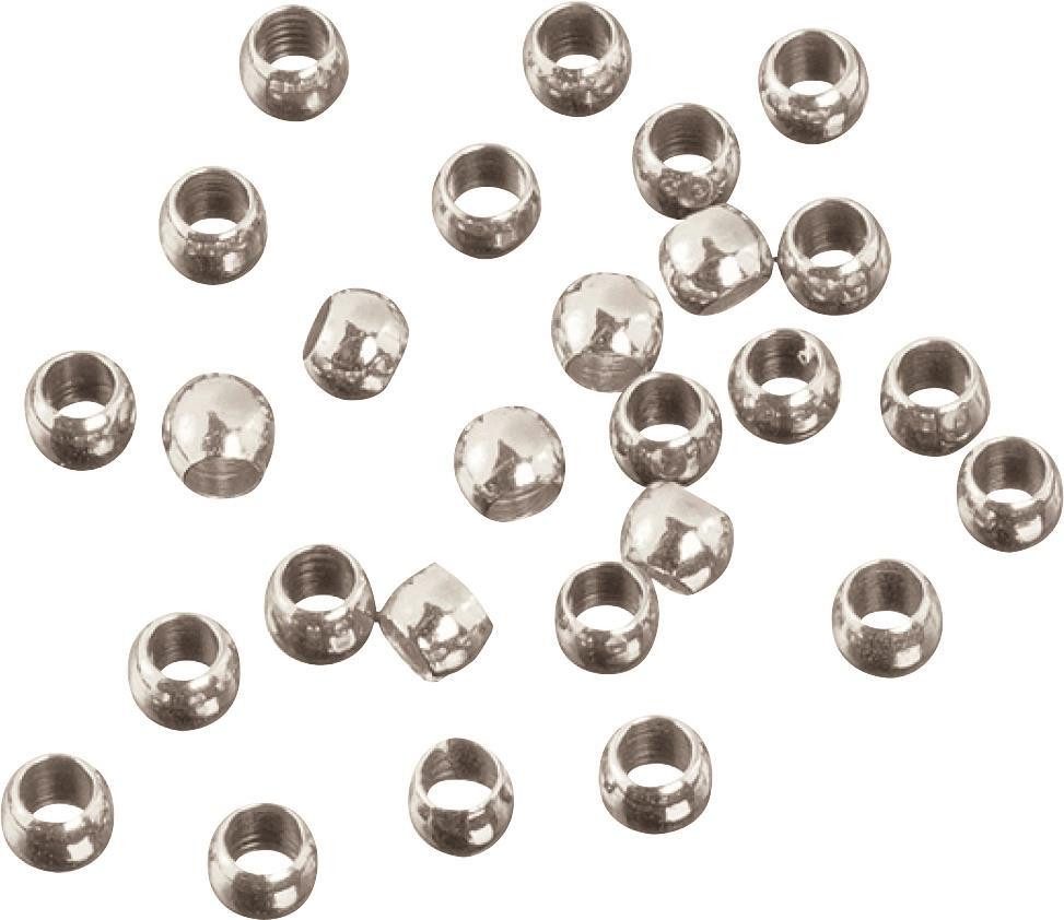 Bastelperlen KNORR prandell 212230875 Quetschperlen platiniert Ø 2 mm