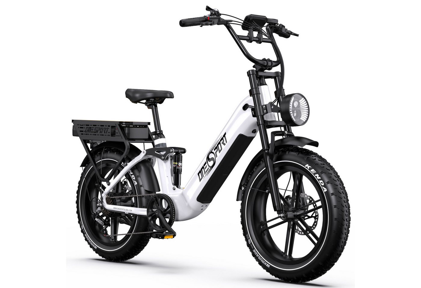 Onesport E-Bike Cityrad herren 1728WH Elektrofahrrad 204.0 Zoll 36AH 48V damen E-MBT, 7 Gang Shimano, Kettenschaltung, Heckmotor, 1728 Wh, Cityrad 7 Gang Shimano, hydraulischen Scheibenbremse, E-bikes